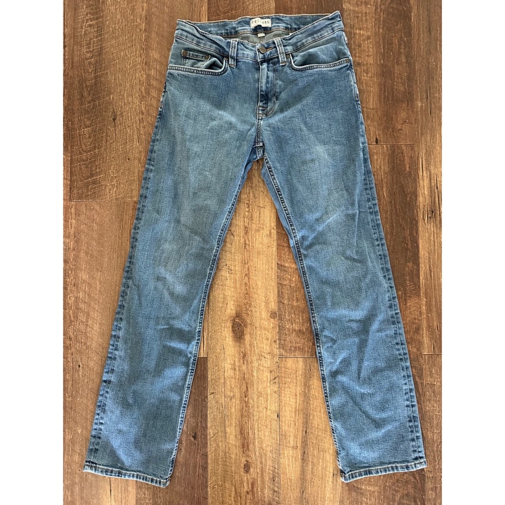 Tecovas Slim Jean Mens 30x30 Medium Blue Stretch Premium Denim Western Austin TX